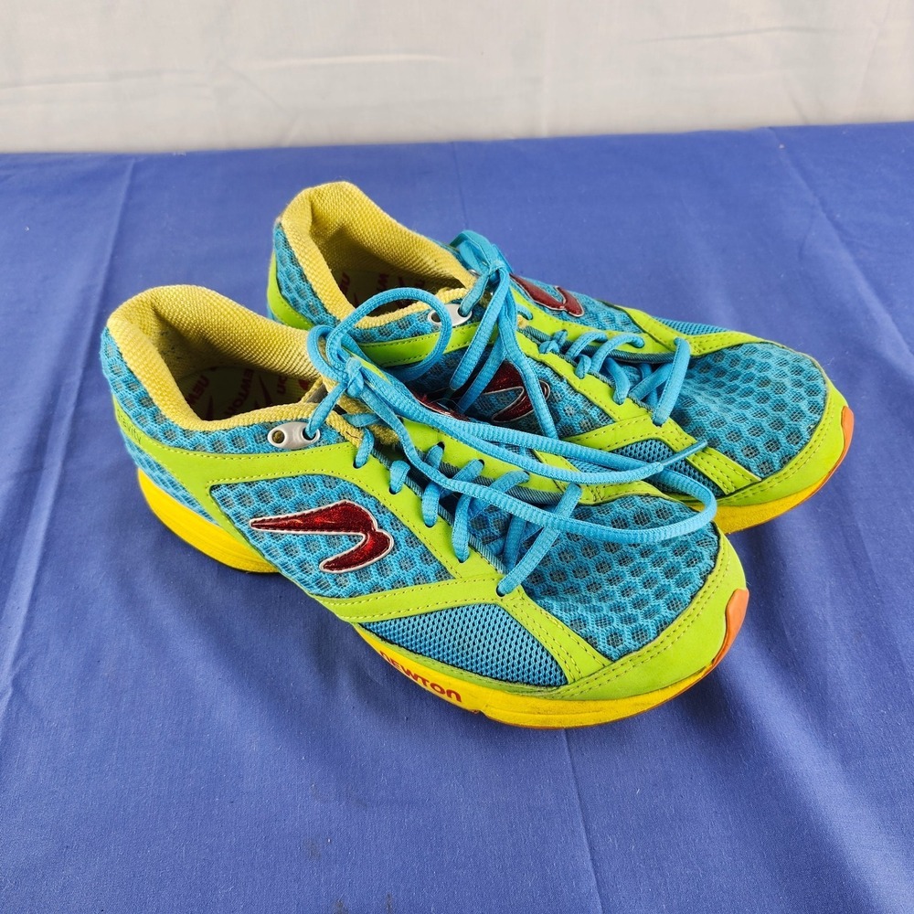 Size 7.5 Newton Womens Gravity Blue/green/yellow Running Sneakers Shoes‎ 000212